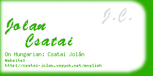 jolan csatai business card
